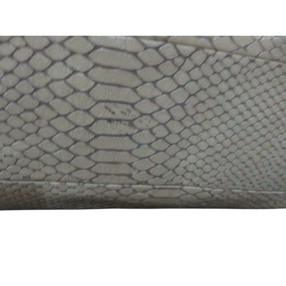 Coach Park Exotic Python Leather Flap Turnlock Crossbody Handbag 24392 In Cream - Picture 11 of 13